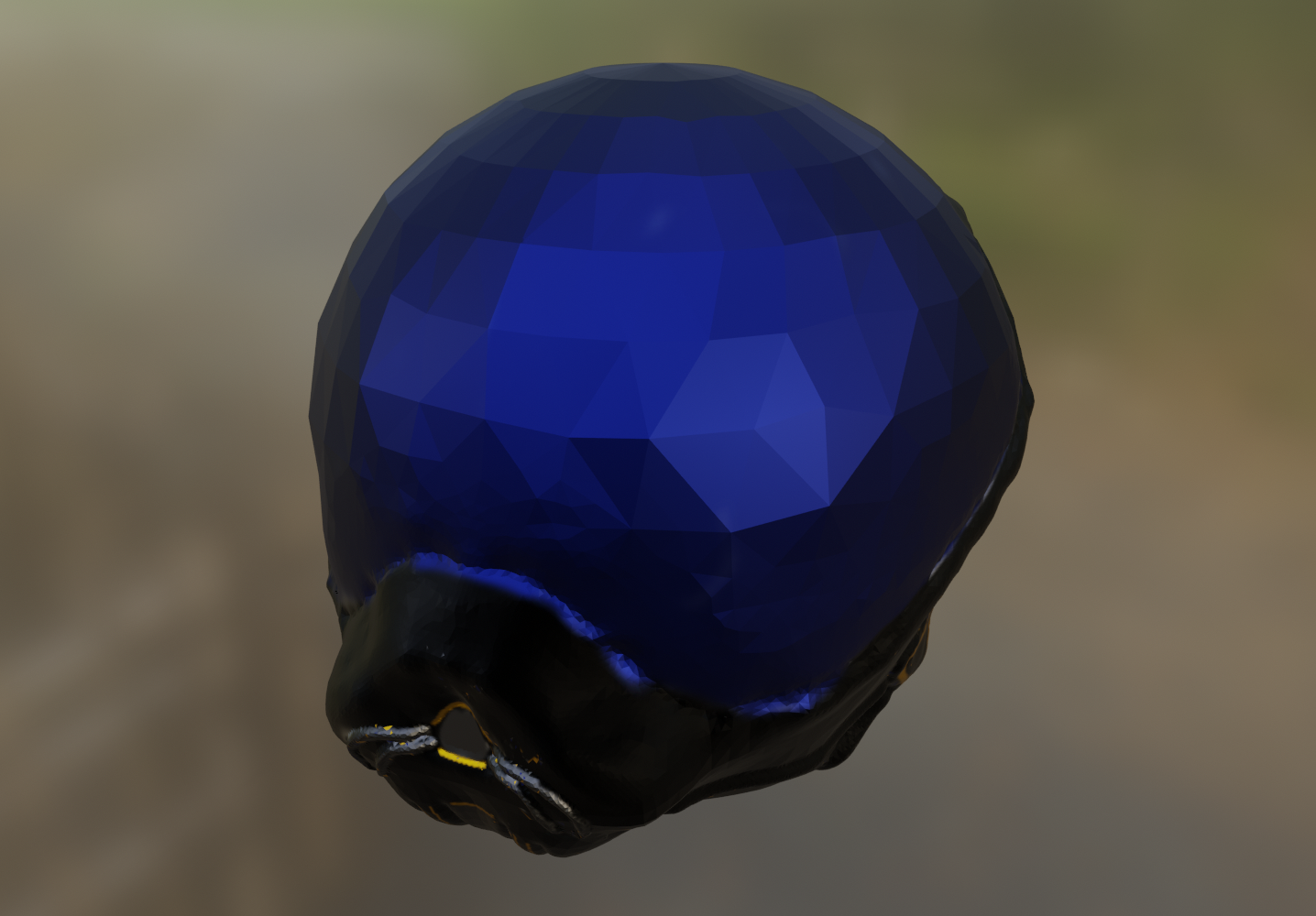 The Helmet, sculpted but a bit blobby-looking